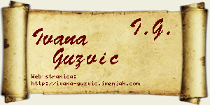 Ivana Gužvić vizit kartica